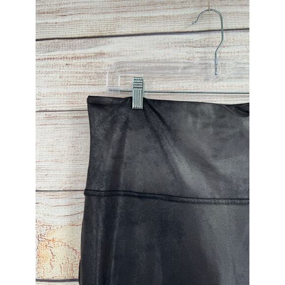 SPANX Shape Faux Leather Leggings Women's Size 2X Black - Picture 3 of 11
